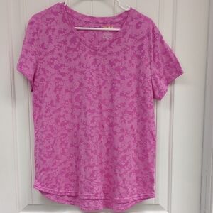 Tek Gear Pink Patterned Short Sleeve Tee